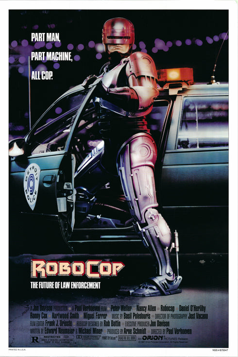robocop 1987 one sheet poster rolled