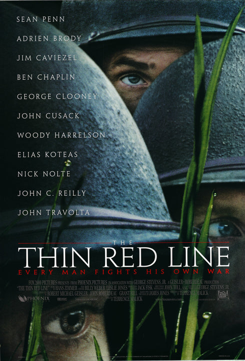 the thin red line 1998 one sheet poster rolled double sided