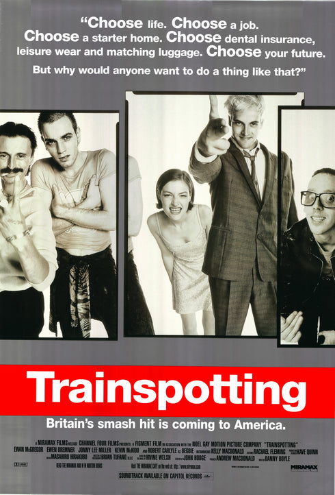 trainspotting 1996 advance sheet poster rolled