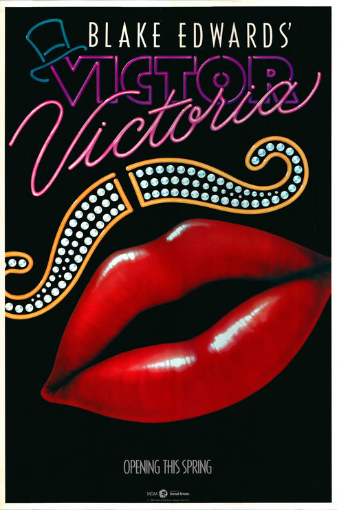 victor/victoria 1982 advance sheet poster rolled