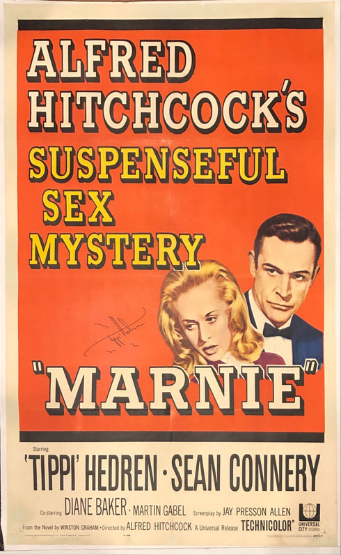 Marnie 1964 One Sheet Poster, folded