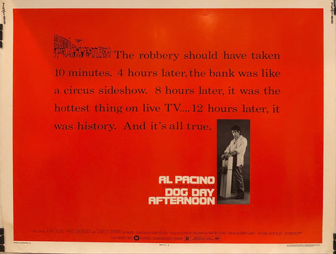 Dog Day Afternoon, 1975<br>(linen-backed + framed)