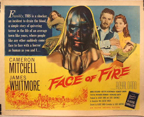 face of fire 1959 display sheet