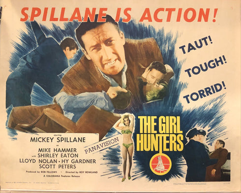 girl hunters 1963 display sheet, rolled