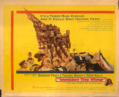 inherit the wind 1960 display sheet, version B, rolled