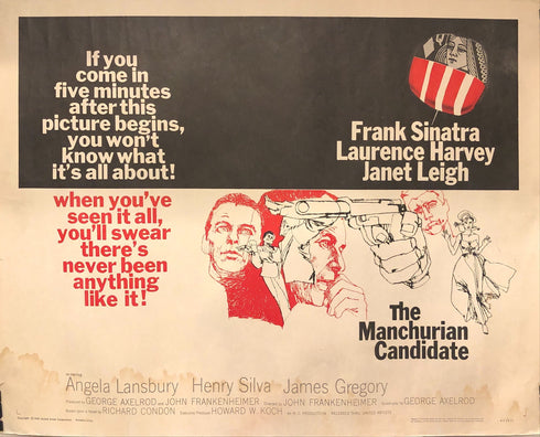 the manchurian candidate 1962 display sheet, rolled