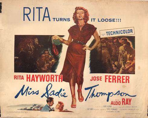 miss sadie thompson 1954 display sheet