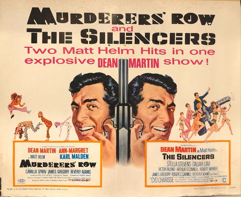 murderers' row, and the silencers double feature 1967R display sheet, rolled
