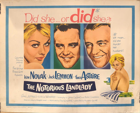 the notorious landlady 1961 display sheet, version A, rolled