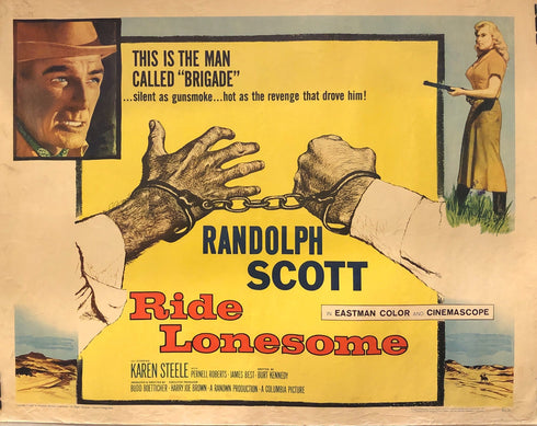 ride lonesome 1958 display sheet