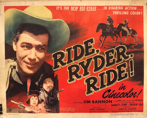 ride, ryder, ride 1949 display sheet