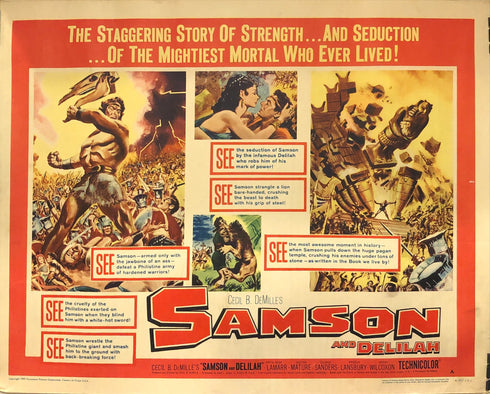 samson and delilah 1959R display sheet