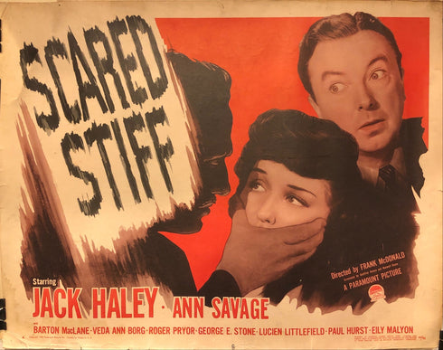 scared stiff 1945 display sheet