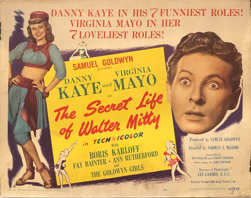 The Secret Life of Walter Mitty 1947 display sheet