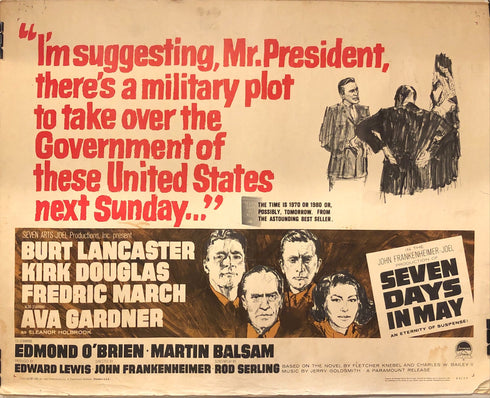 seven days in may 1964 display sheet, rolled