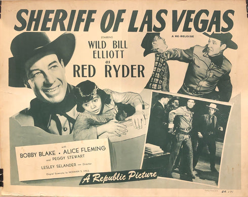 sheriff of las vegas 1949R display sheet