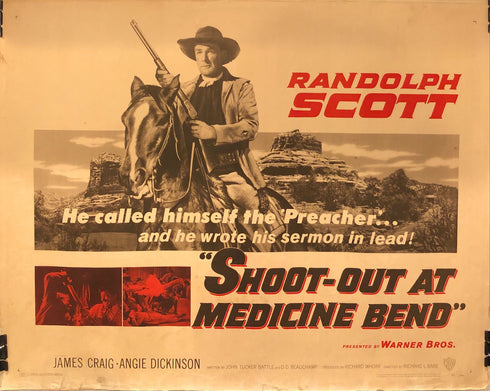 shoot out at medicine bend 1957 display sheet