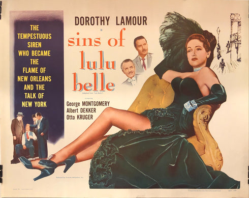 sins of lulu belle 1953R display sheet