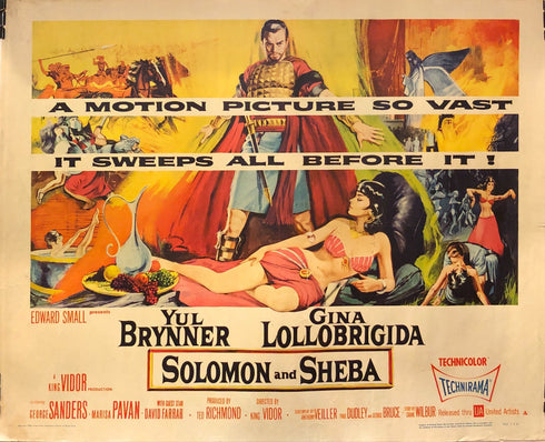 solomon & sheba 1959 display sheet