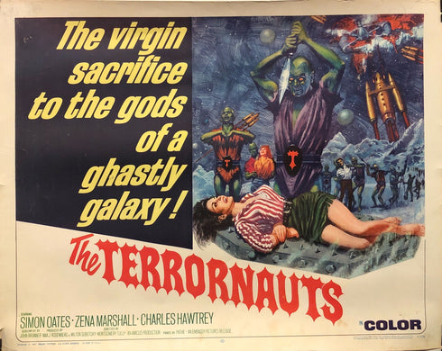 terrornauts 1967 display sheet, rolled