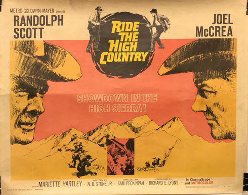 ride the high country 1962 display sheet, rolled