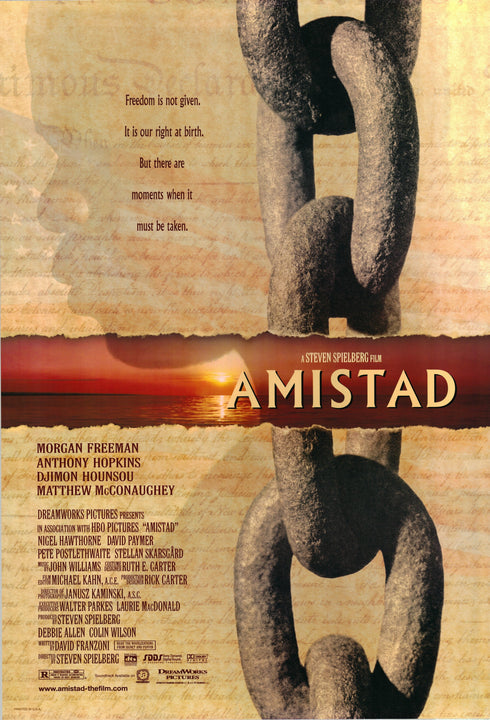 amistad 1997 one sheet poster rolled