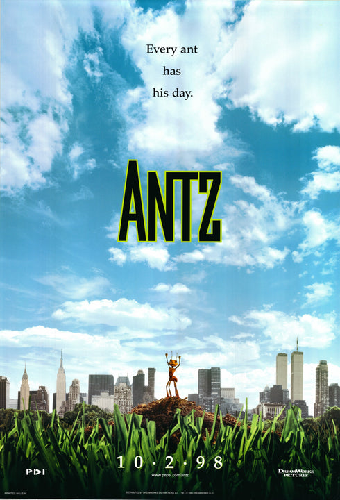 antz 1998 advance one sheet poster rolled