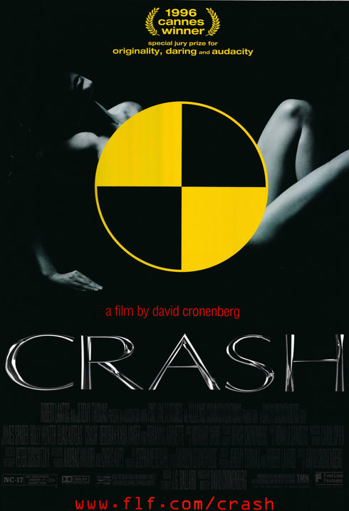 crash 1996 one sheet poster rolled