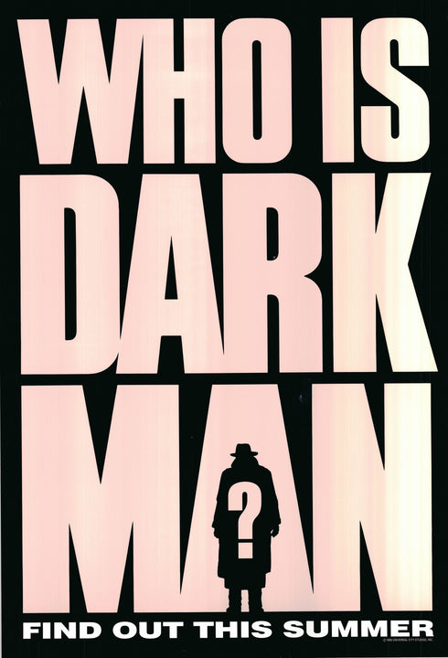 darkman 1990 version a one sheet poster rolled double sided
