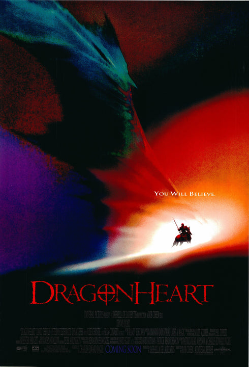 dragonheart 1996 advance one sheet poster rolled