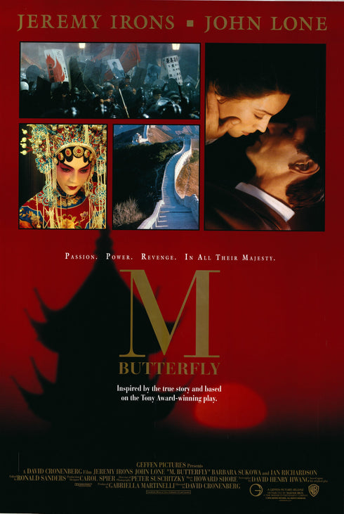 m butterfly 1993 one sheet poster rolled double sided