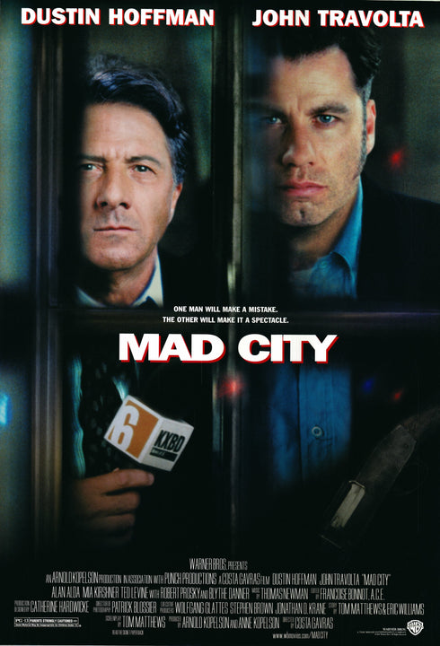 mad city 1997 one sheet poster rolled double sided