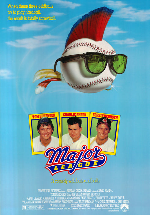 major league 1989 one sheet poster rolled