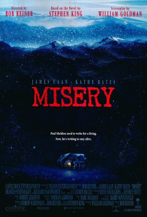 misery 1990 one sheet poster rolled