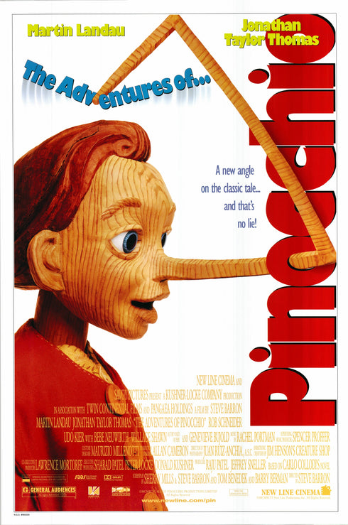 pinocchio 1996 one sheet poster rolled