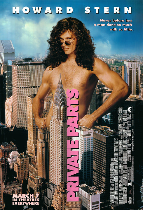 private parts 1997 advance one sheet poster rolled