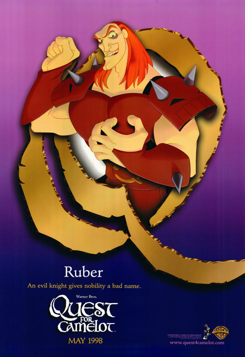 quest for camelot (purple) 1998 character poster a - rubber