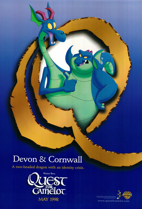 quest for camelot (blue) 1998 character poster c - devon and cornwall