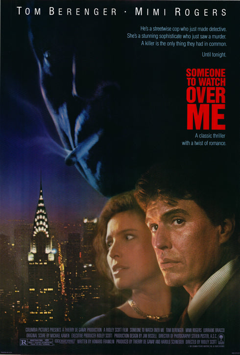 someone to watch over me 1987 one sheet poster rolled