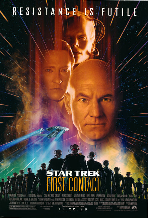 star trek first contact 1996 one sheet poster rolled double sided