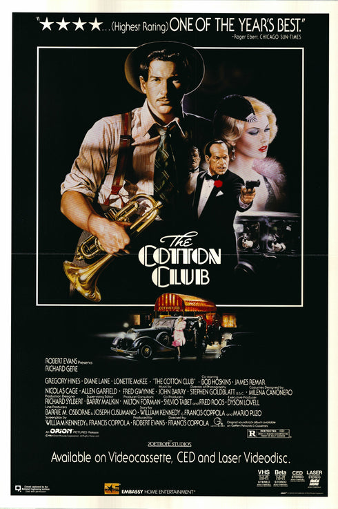 the cotton club 1984 one sheet poster rolled