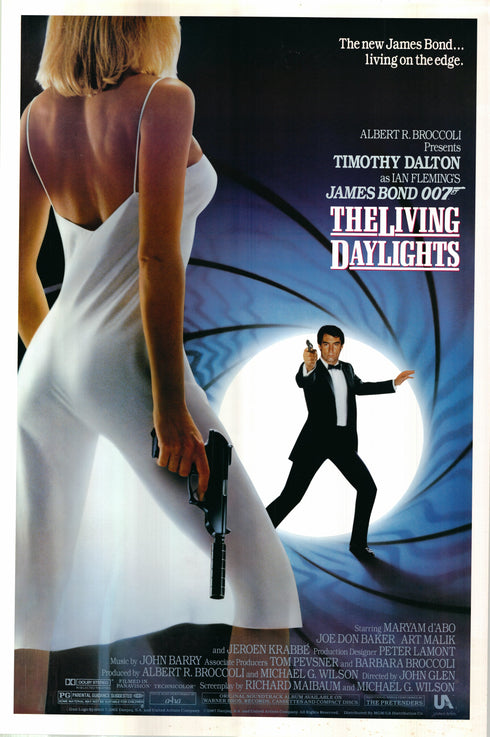 james bond: the living daylights 1987 one sheet poster rolled
