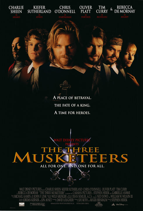 three musketeers 1993 one sheet poster rolled double sided