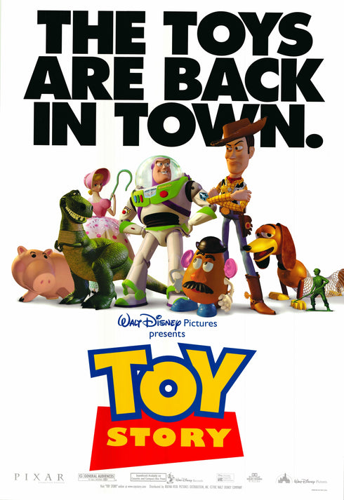toy story 1995 version b one sheet poster rolled double sided