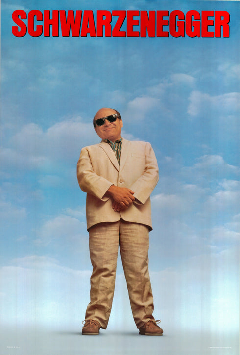 twins (schwarzenegger on top, devito pictured) 1988 advance one sheet poster rolled double sided