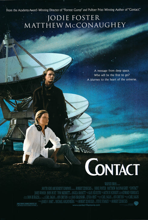contact (blue) 1997 advance one sheet poster rolled