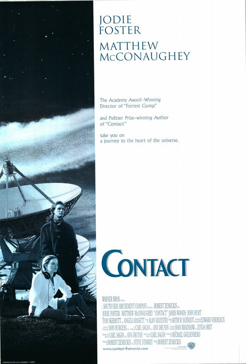 contact (white) 1997 international one sheet poster rolled