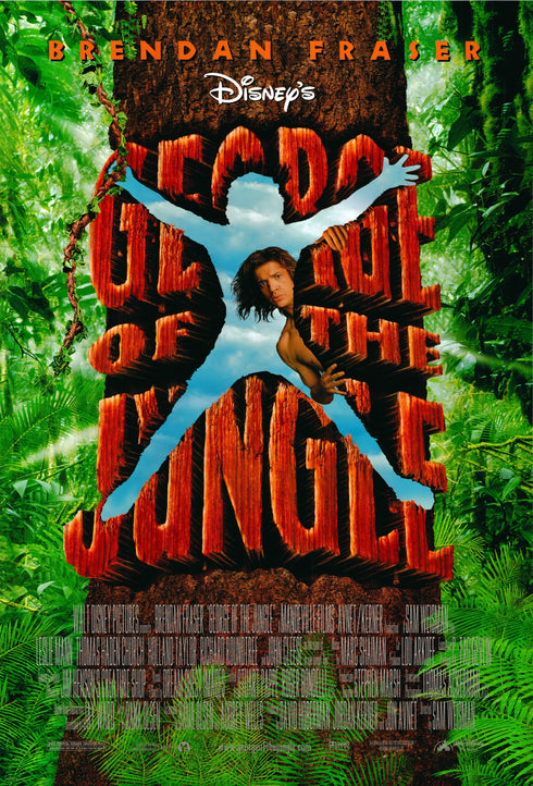 george of the jungle (peeking from tree) 1997 one sheet poster rolled