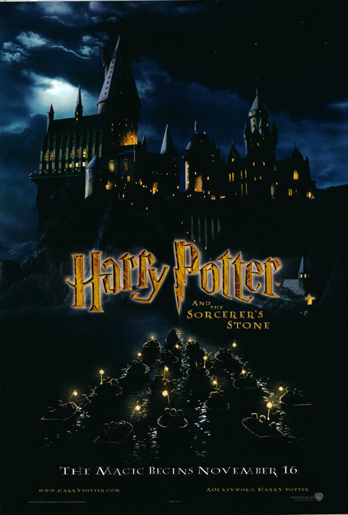 harry potter and the sorcerer's stone 2001 advance one sheet poster rolled