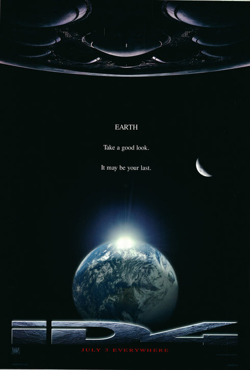 independence day 1996 advance one sheet poster rolled